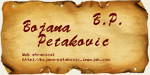 Bojana Petaković vizit kartica